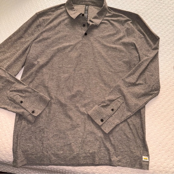 Vuori Men’s XL Long Sleeve Strato Tech Polo Grey